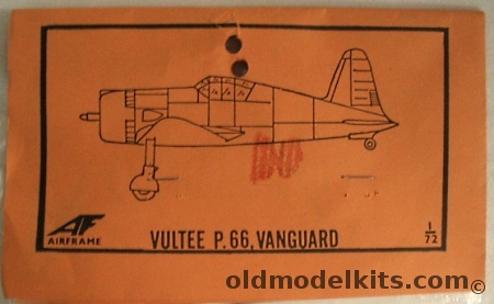 Airframe 1/72 Vultee P-66 Vanguard plastic model kit